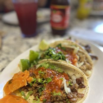 Taqueria El Toro signature dishes Tacos al PastorEl Pastor TortaChicken Tacos